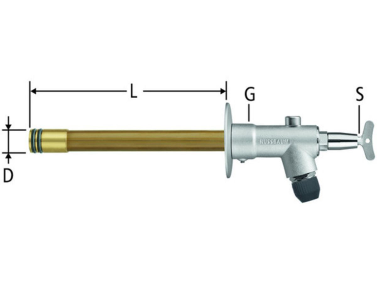 Einsatz mit Auslaufgehäuse Gr. 450 - mit Steckschlüssel