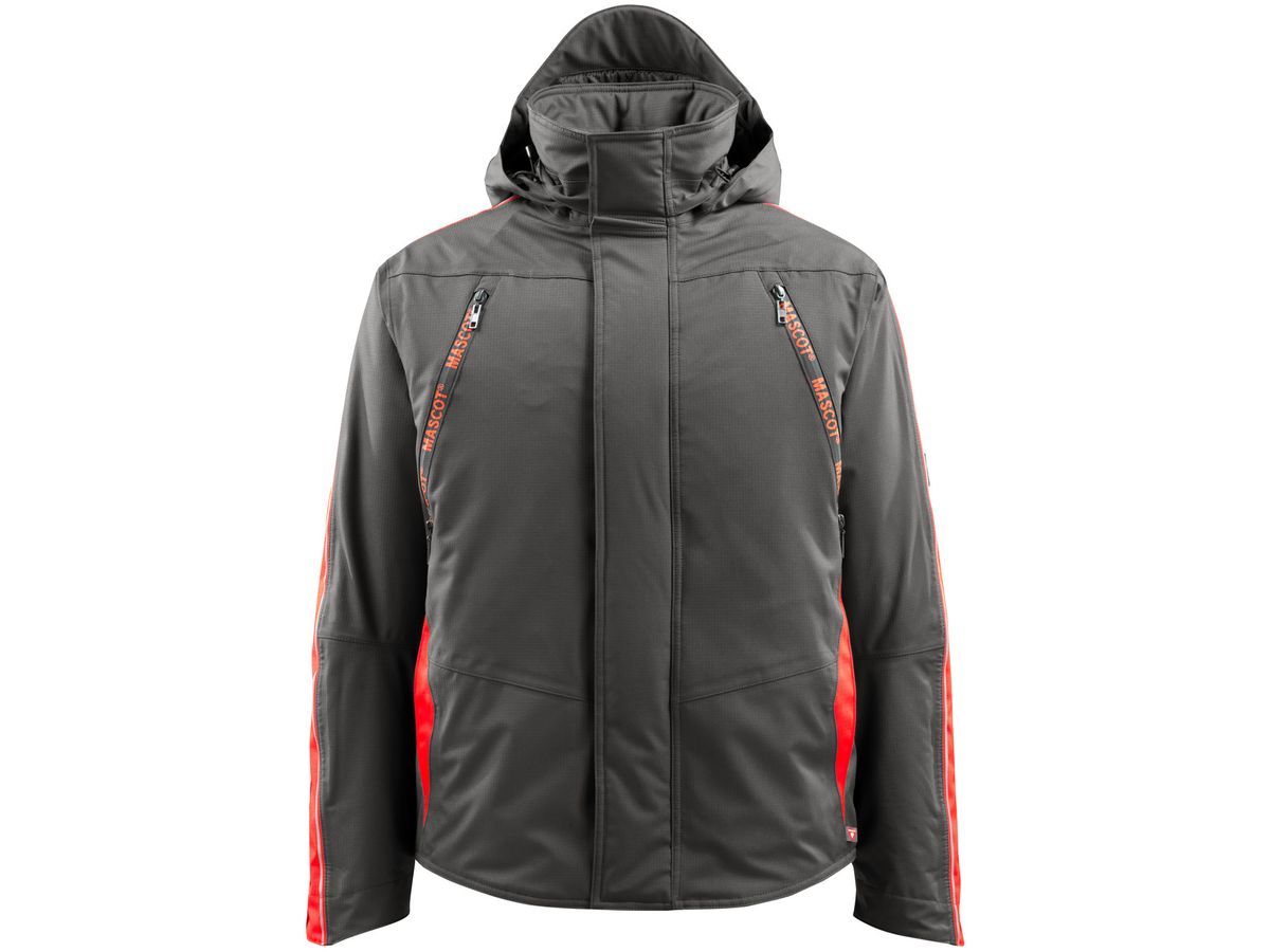 Tolosa Pilotjacke dunk.anthr./hi-vis-rot - Grösse XL, 100% Polyester, 250 g/m²