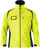 Soft Shell Jacke Reflexeffekte Gr. 2XL - hi-vis gelb/schwarzblau, 100% PES