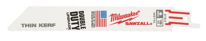 Säbelsägeblatt Milwaukee THIN KERF Bi/Ko - 150x14mm, 14Z, 3-10mm Stahl/INOX,5er P.