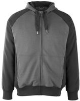 Wiesbaden Kapuzensweatshirt Grösse XS - dunk.-anthraz./schwarz 60% Baumw. 40% Po