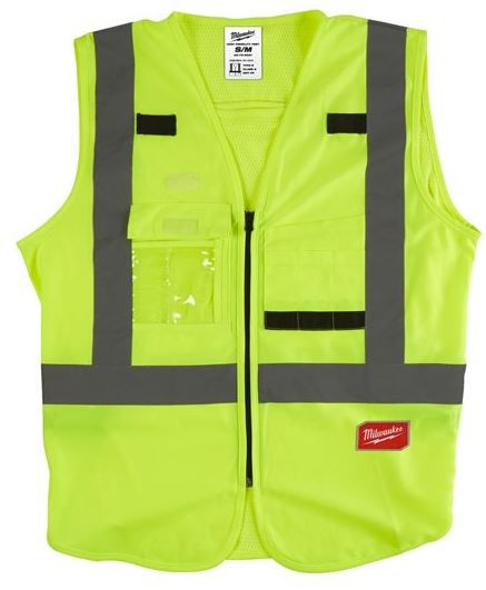Warnschutz Weste gelb Gr. L/XL - Milwaukee, EN ISO 20471:2013 Klasse 2