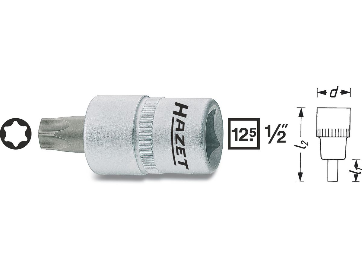 Schraubendreher Einsatz T50 HAZET - Torx