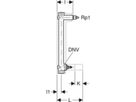 Geberit Wasserstrecke Rp 3/4" - mit Unterputzabsperrventil JRG LegioStop