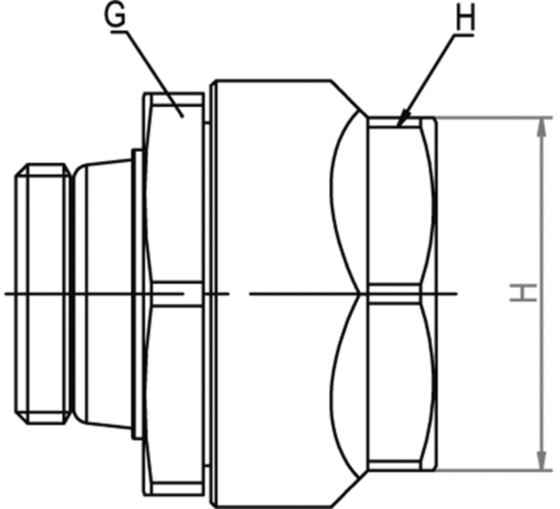 Schwarzrohradapter Simplex PLUS - mit AG und Gewindeeinschneiddichtung