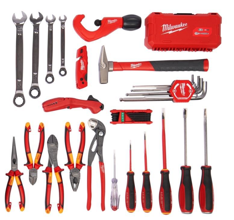 Werkzeugkoffer Installateur SET 73-tlg. - Milwaukee im PACLOUT Koffer