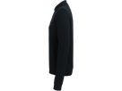 Longsleeve-Poloshirt Perf. M schwarz - 50% Baumwolle, 50% Polyester, 220 g/m²