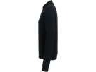 Longsleeve-Poloshirt Perf. XL schwarz - 50% Baumwolle, 50% Polyester, 220 g/m²