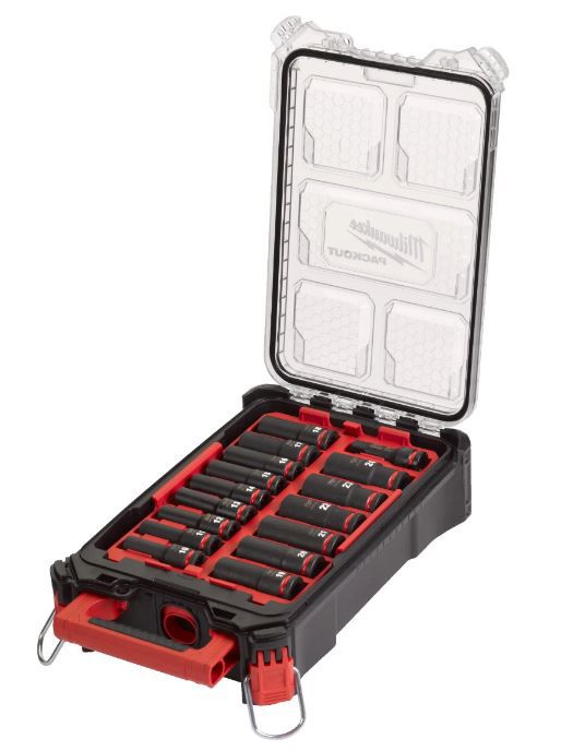 1/4" SHOCKWAVE Schlagnüsse lang Einlage - 17-teilige Einlage für Werkstattwagen 78