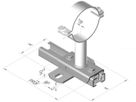 Grundplatte PIPEX, C-Profil - Muffe 1/2", 2-Loch, 3.11