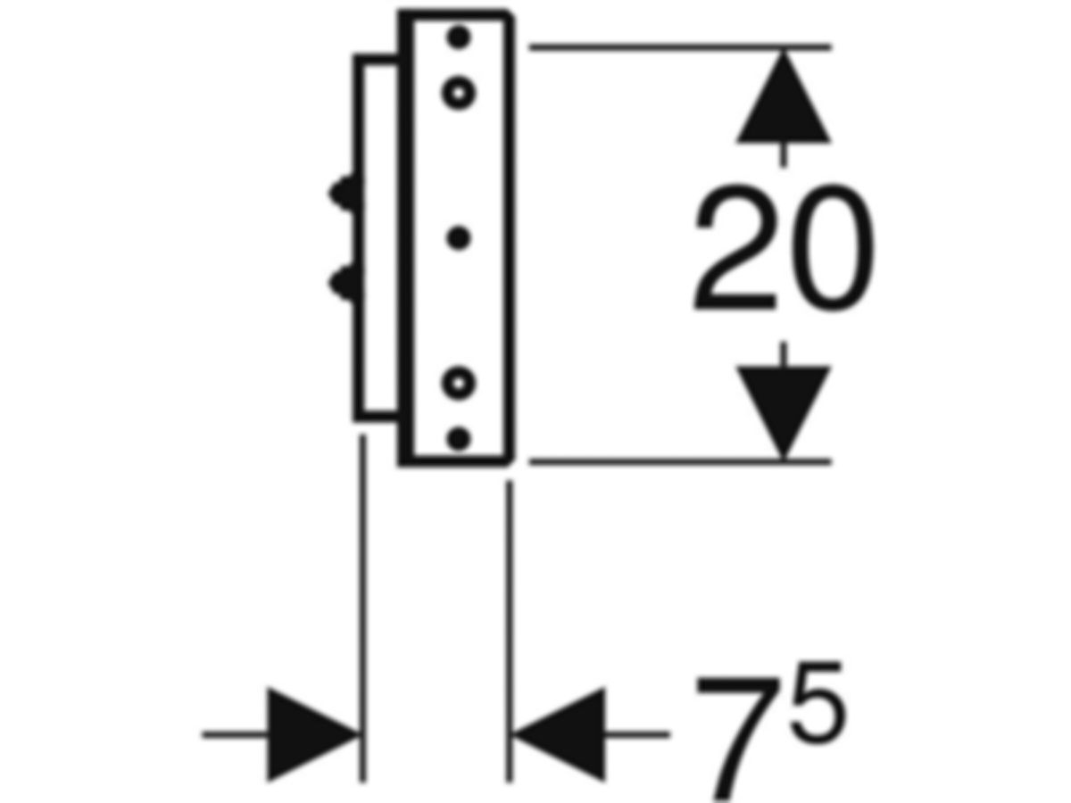 Geberit Duofix-Armaturenplatte - für Bade- und Duschenarmatur