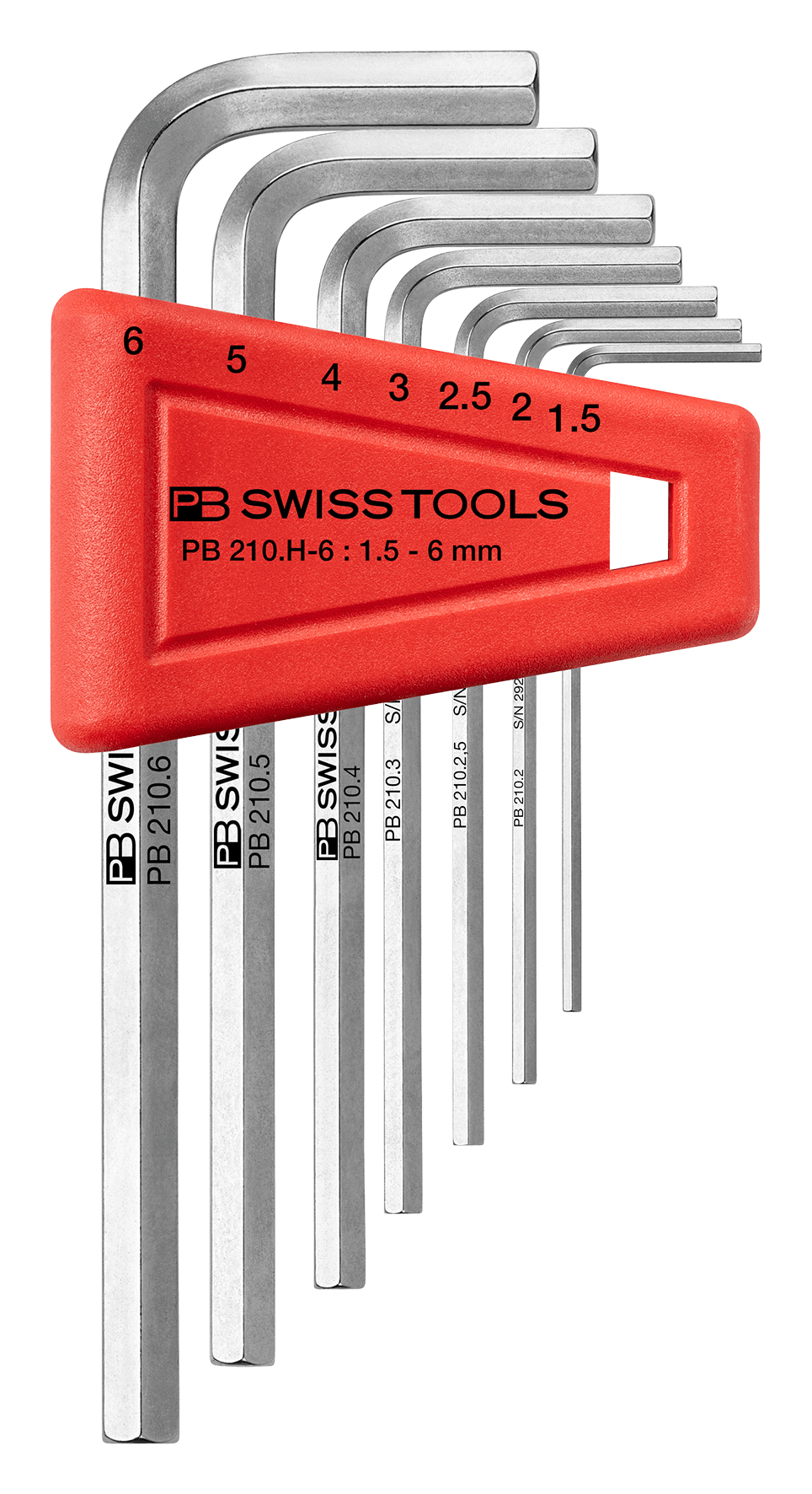 Winkelschraubenzieherset PB 210 bis Gr.6 - für Innensechskant-Schrauben