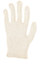 Schutzhandschuhe aus rohweissem Baumwoll - Polyestertrikot 210 g/m2