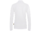 Damen-Longsleeve-Poloshirt Perf. M weiss - 50% Baumwolle, 50% Polyester, 220 g/m²
