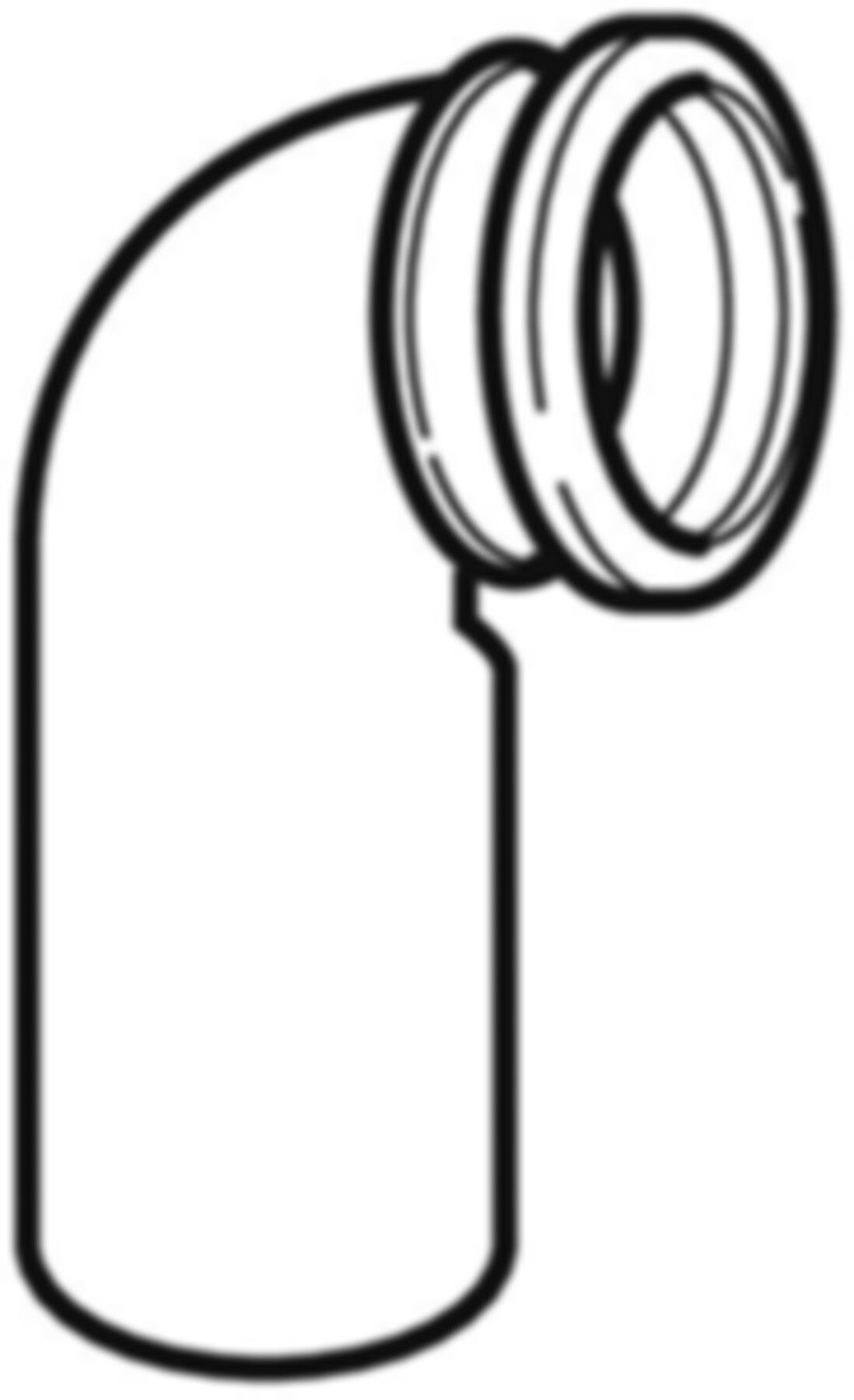 Geberit PE Wandklosett-Bogen 90° - kurz