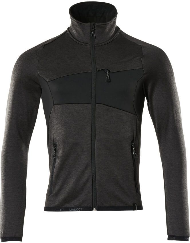 Fleecepullover Microfleecejacke - mit Reissverschluss, 94% PES / 6% EL