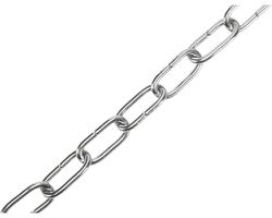Ringkette St. vernickelt 2x12x5.5 mm - Rolle à 50m