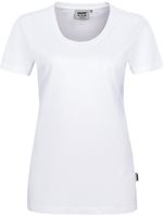 Klassisches T-Shirt mit femininem Rund- - hals-Ausschnitt. 100 % Baumw. Gr. XS-3XL