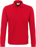Longsleeve-Poloshirt Classic 2XL rot - 100% Baumwolle, 220 g/m²