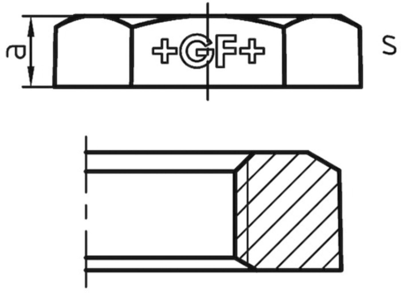 Gegenmutter +GF+ 310 schwarz