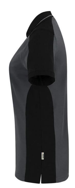 Poloshirt Mikralinar Contrast Gr. M - karbongrau/schwarz