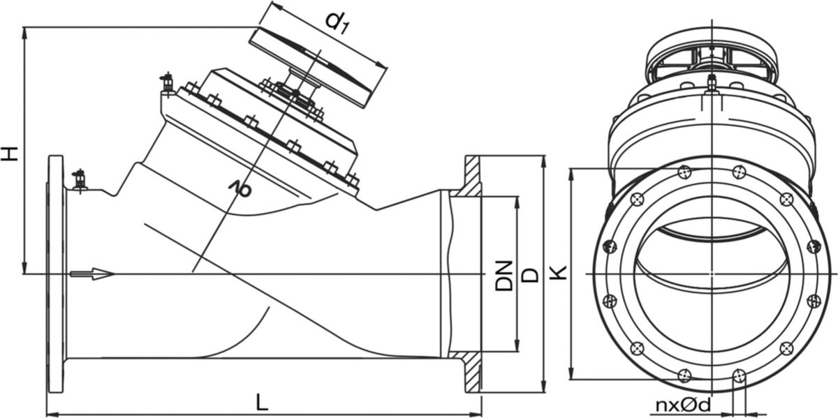 Oventrop Strangregulierventil VFC - Hydrocontrol GG 25