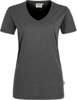 Damen-V-Shirt Perf. 2XL anth. mel. - 50% Baumwolle, 50% Polyester, 160 g/m²