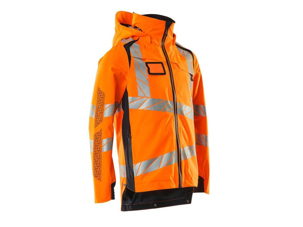 Hard Shell Jacke, Gr. 2XL - hi-vis orange/schwarzblau, 100% PES