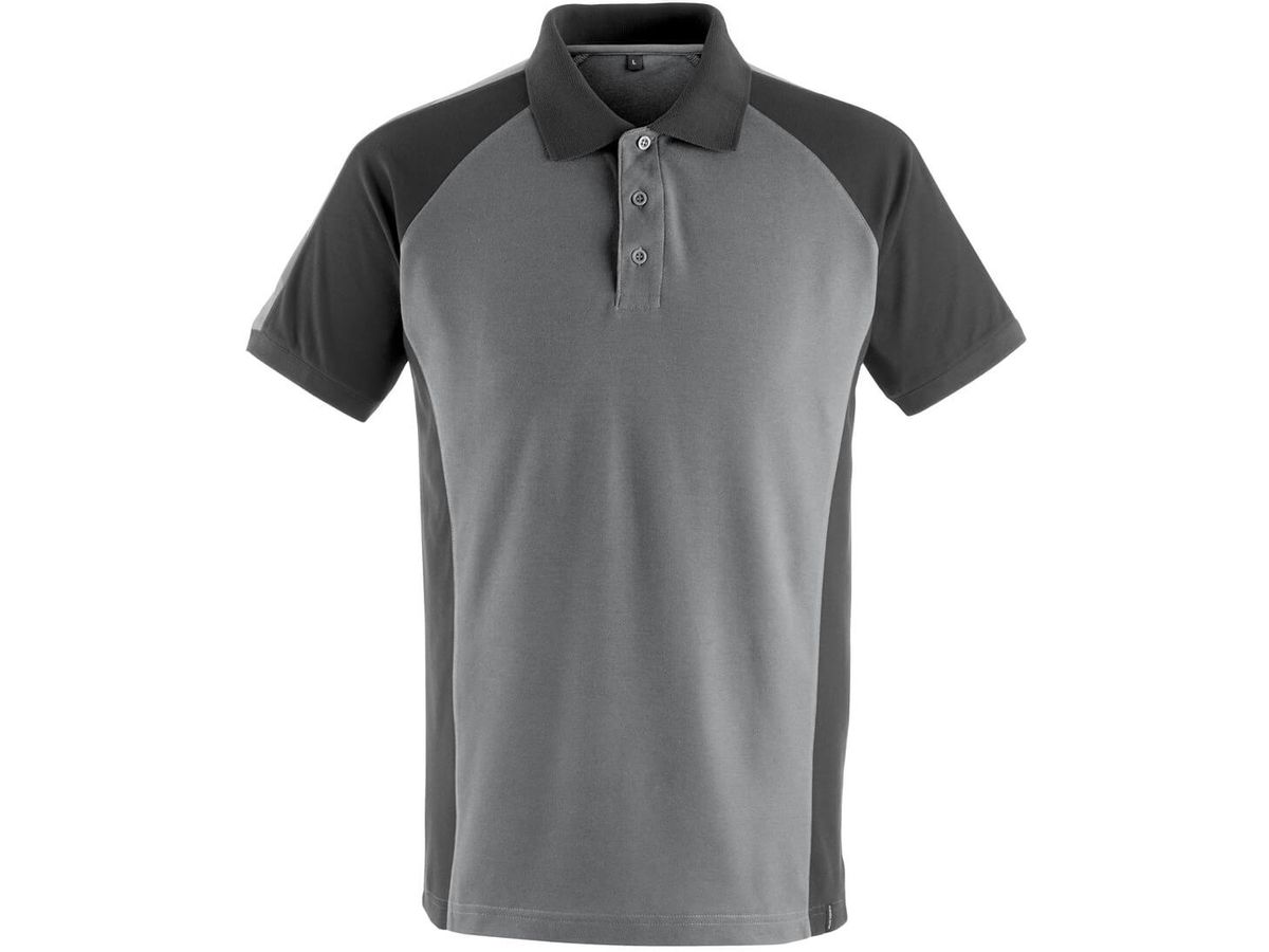 Bottrop Polo-Shirt dunkelanth./schwarz - Gr. S, 60% Baumw./40% Poly. 180 g/m²