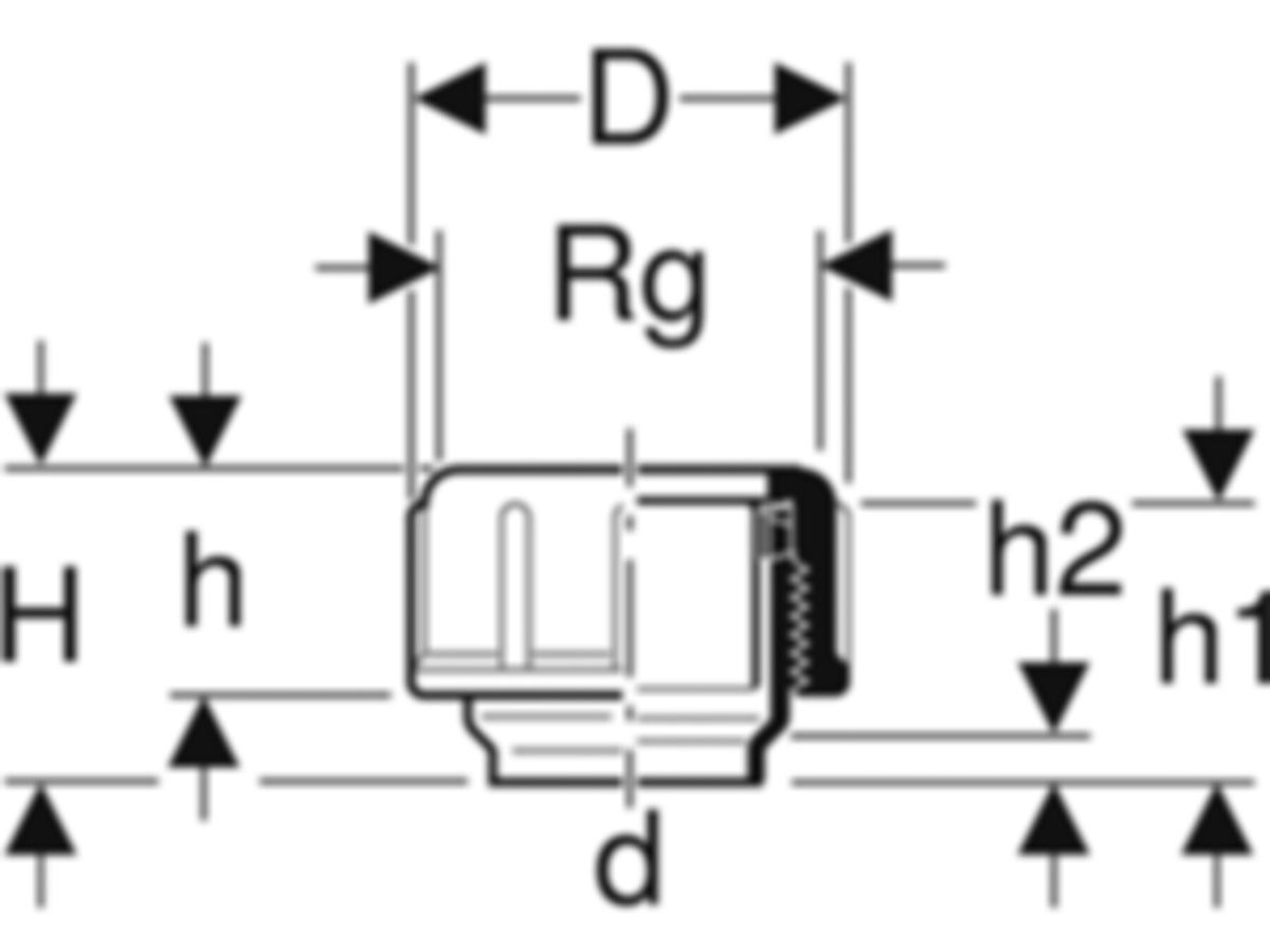 Geberit Stutzen 90 mit Verschlusskappe