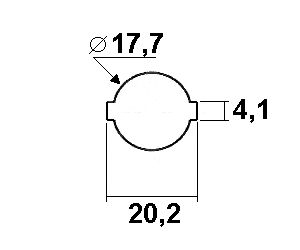 Klemm-Zylinder Typ 1112-F - inkl. 2 Schlüssel