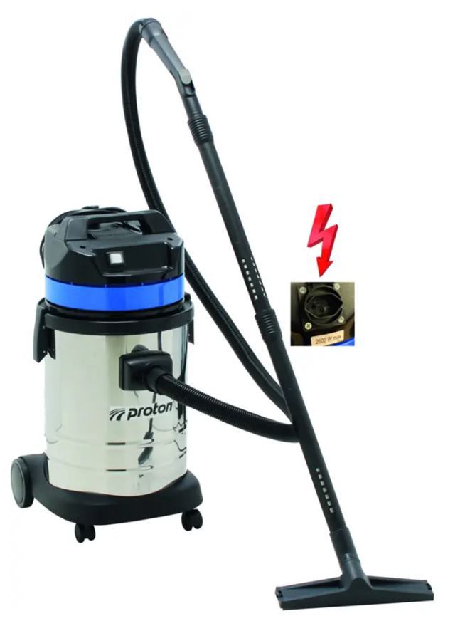 Industrie Nass- + Trockensauger 33 lt - Motor 1300 W, Zubehör 38mm, m.Gerätestdo