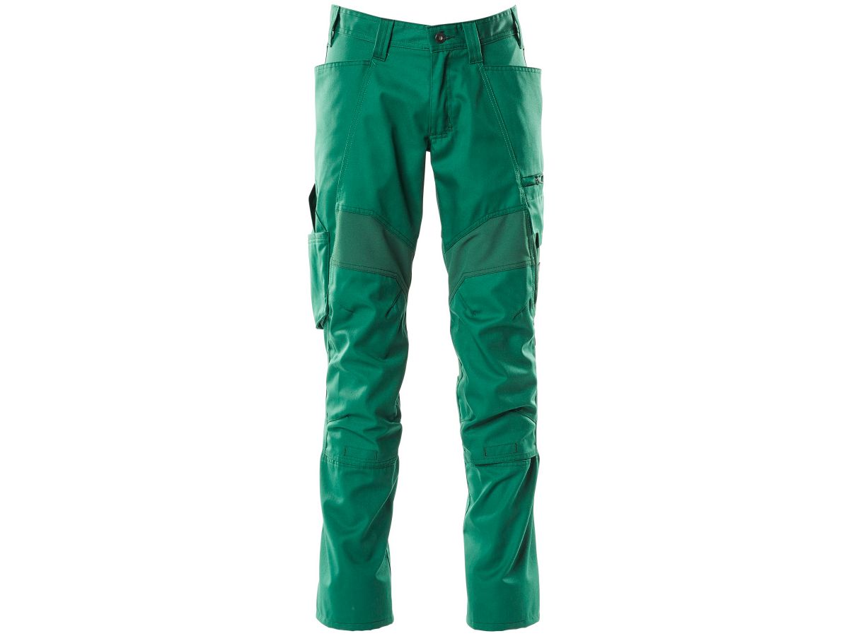 Hose mit Knietaschen, Gr. 82C51 - grün, Stretch-Einsätze
