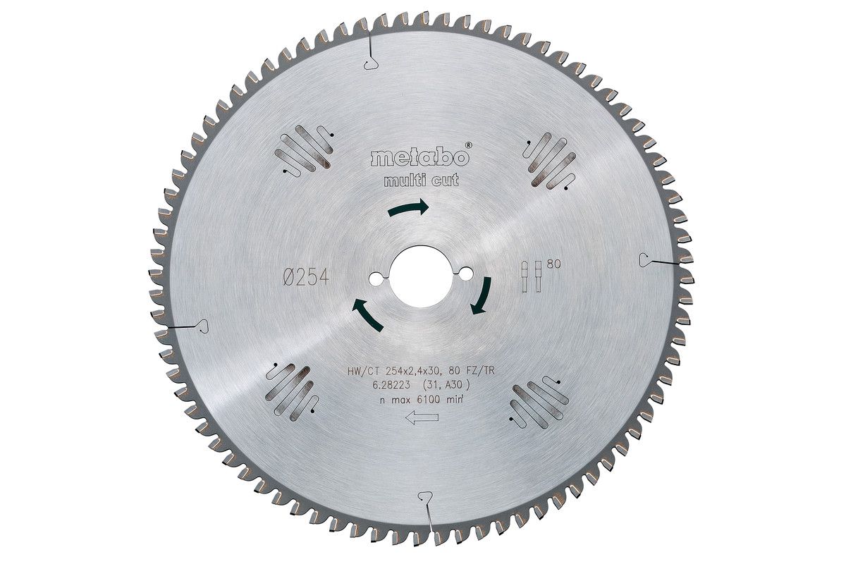 Kreissägeblatt METABO 216x30 Z64 FZ/TZ - 10°, MultiCut Professional