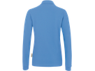 Damen-Longsl.-Polosh. Perf. M malibublau - 50% Baumwolle, 50% Polyester, 220 g/m²