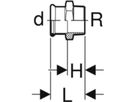 MPF-Übergangsmuffe Gas AG 28x3/4"