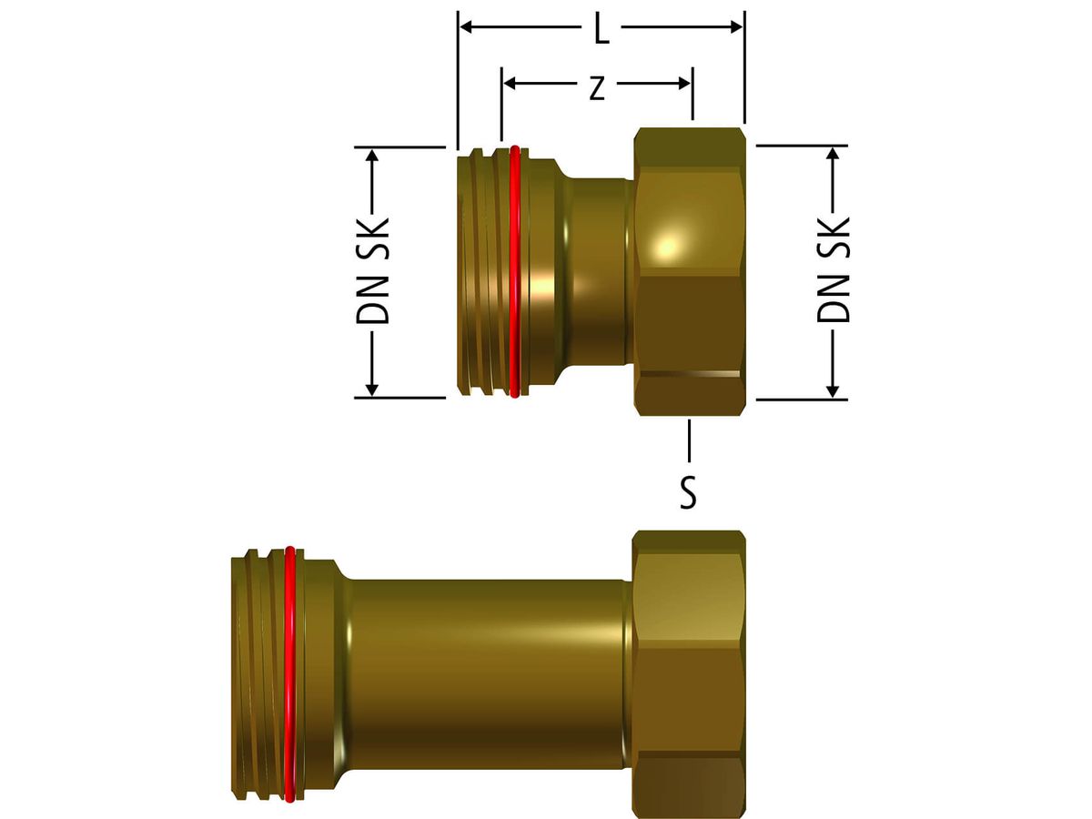 Distanzstück, mit Schnellkupplung - SK20 x 67