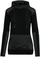 Damen Kapuzen-Stretchfleece Morris - Gr. 2XL, schwarz