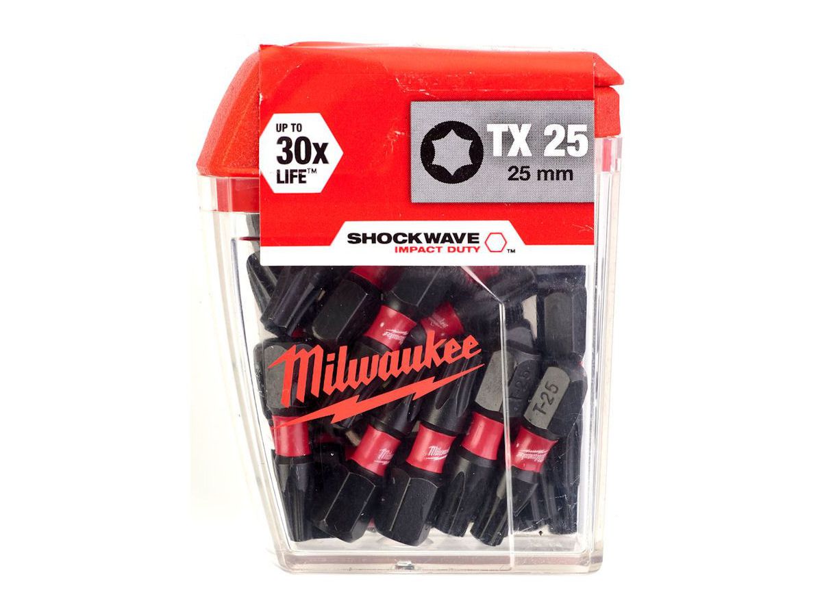 Schrauberbit Shockwave Gen II - Milwaukee TX25 / 25 mm (Pack à 25 Stk)