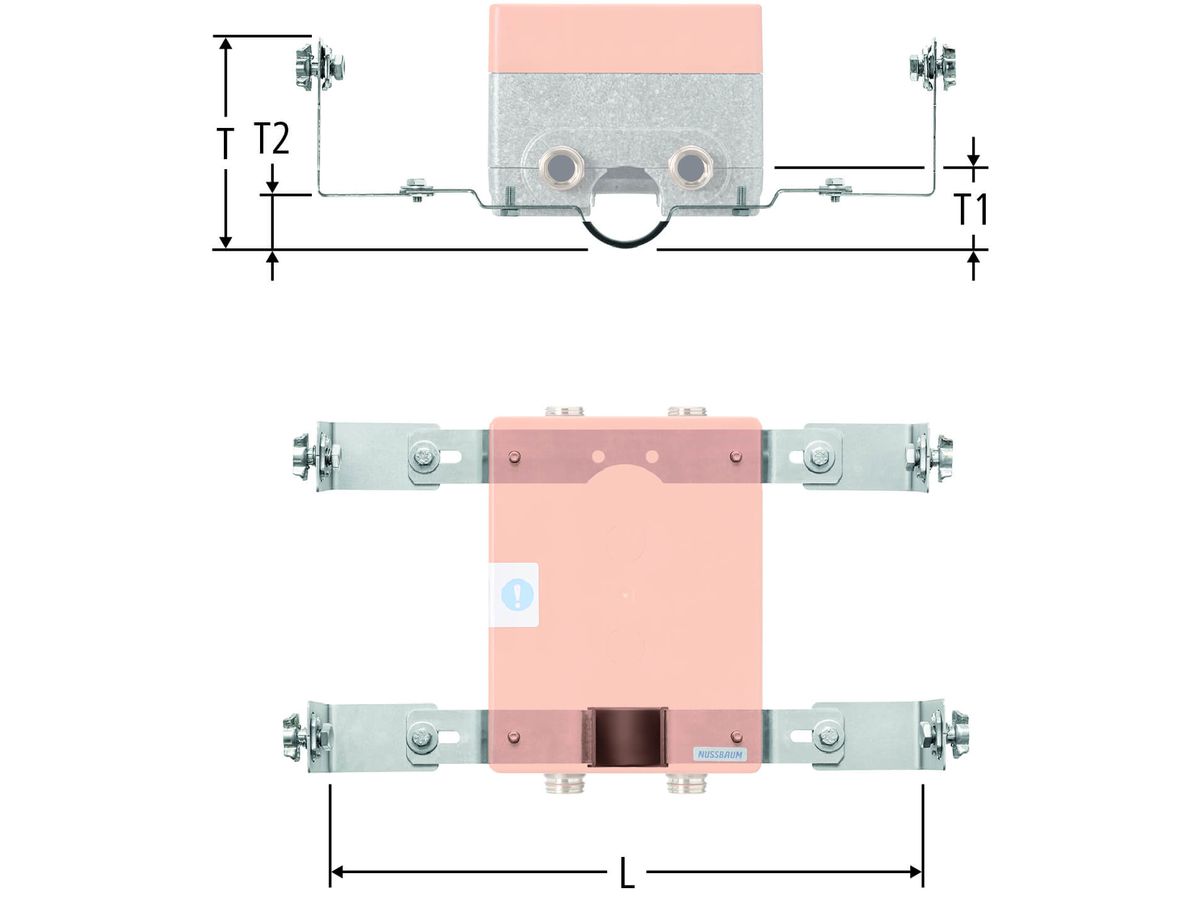 Montage-Set zu Unterputz-Waschtischbox - für Optivis, 430 mm