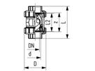 RSV 561 PVC-U/EPDM d40 DN32 - mit Klebestutzen metrisch