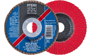 Polifan-Fächerscheibe PFERD PSC125 CO 40 - Stahl/INOX Ausführung SGP-Cool