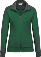 Damen-Sw.jacke Co. Perf. M tanne/anth. - 50% Baumwolle, 50% Polyester, 300 g/m²