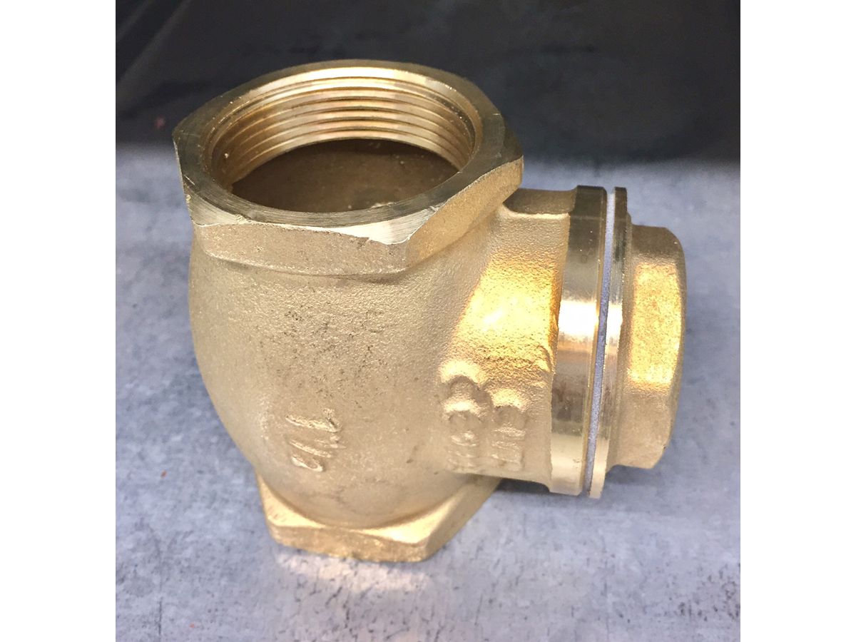 Rückschlagklappe mit Weichdichtung 11/4" - Typ 80A, Messing, Betriebsdruck 10 bar