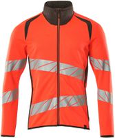 Sweatshirt mit Reissverschluss, Gr. 2XL - hi-vis rot/dunkelanthrazit