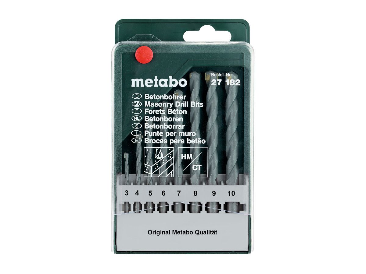 Beton-Bohrkassassette METABO 8-teilig - TLG 27182