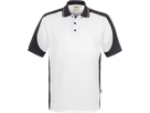 Poloshirt Contrast Perf. 2XL weiss/anth. - 50% Baumwolle, 50% Polyester, 200 g/m²