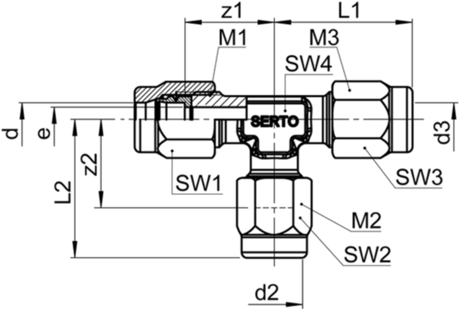 T-Verschraubung Serto Nr. 3021