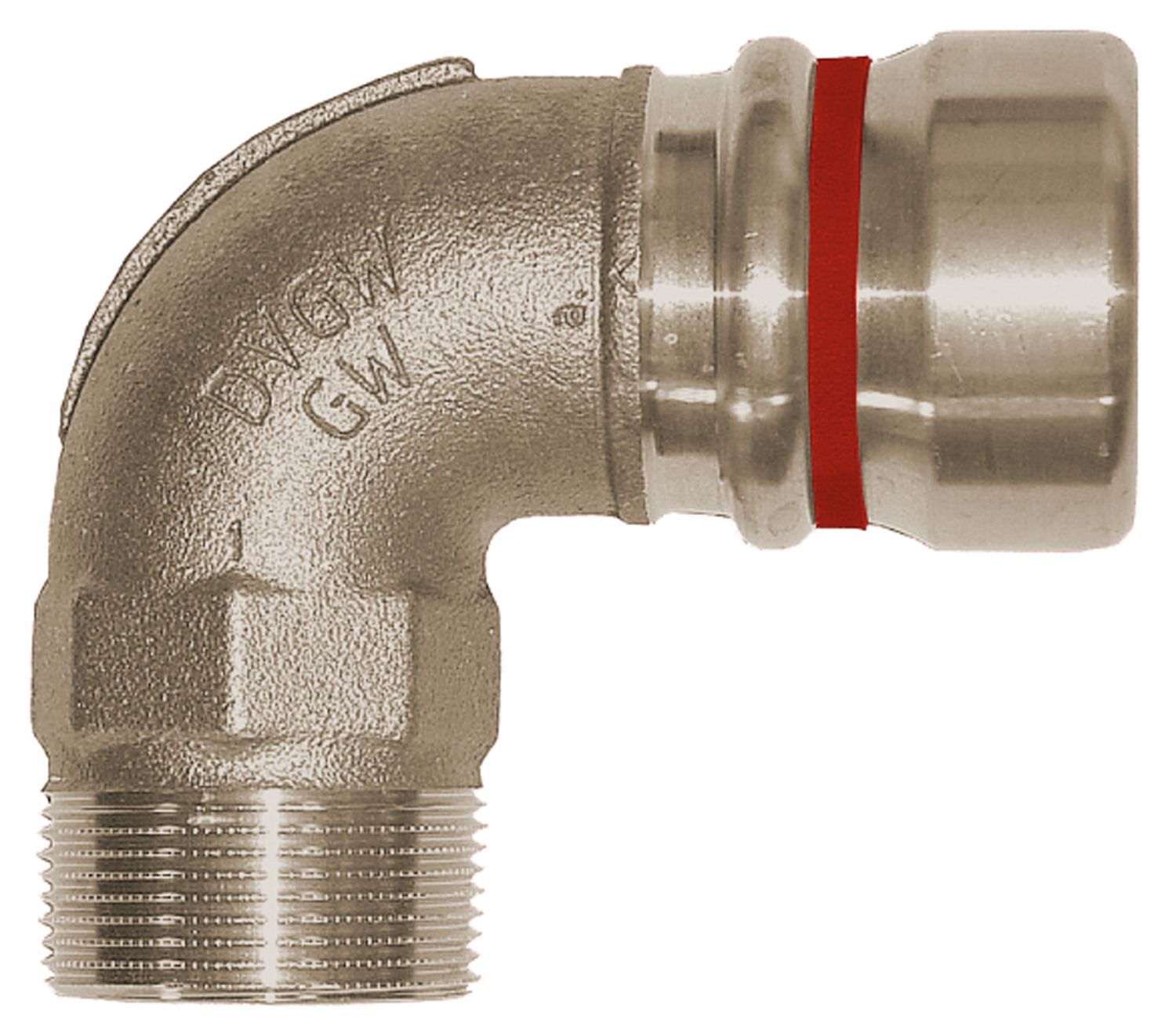 Geopress Bogen 90° - mit Aussengewinde