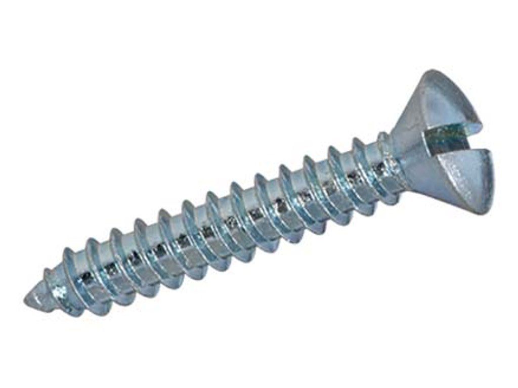 Linsensenk-Blechschrauben mit Schlitz u. - Spitze Form C Stahl einsatzgehärt. verz.